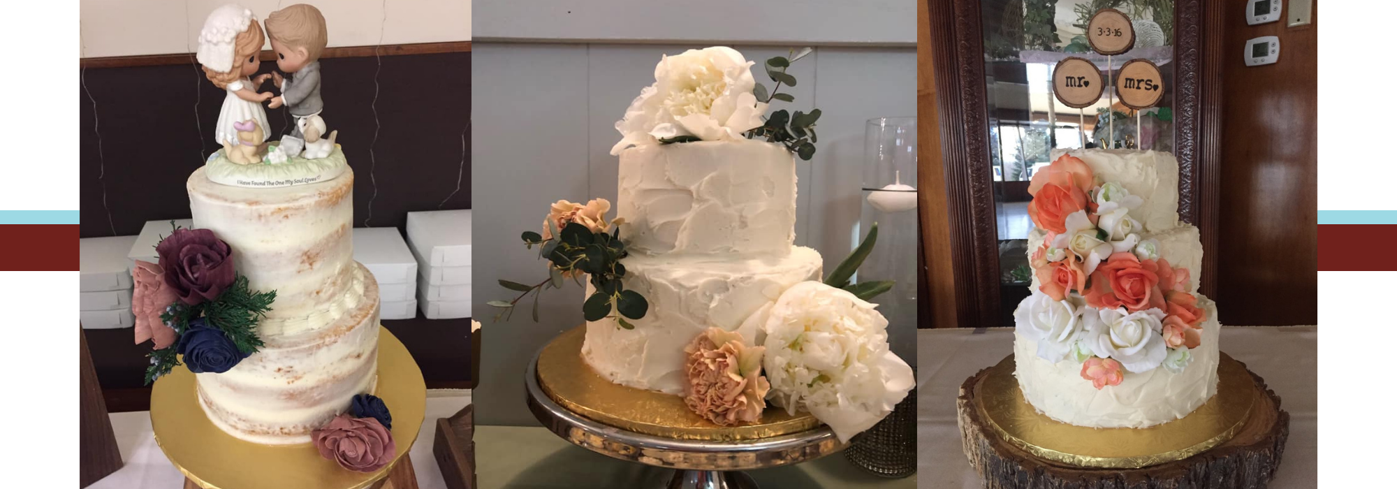wedding cake collage 